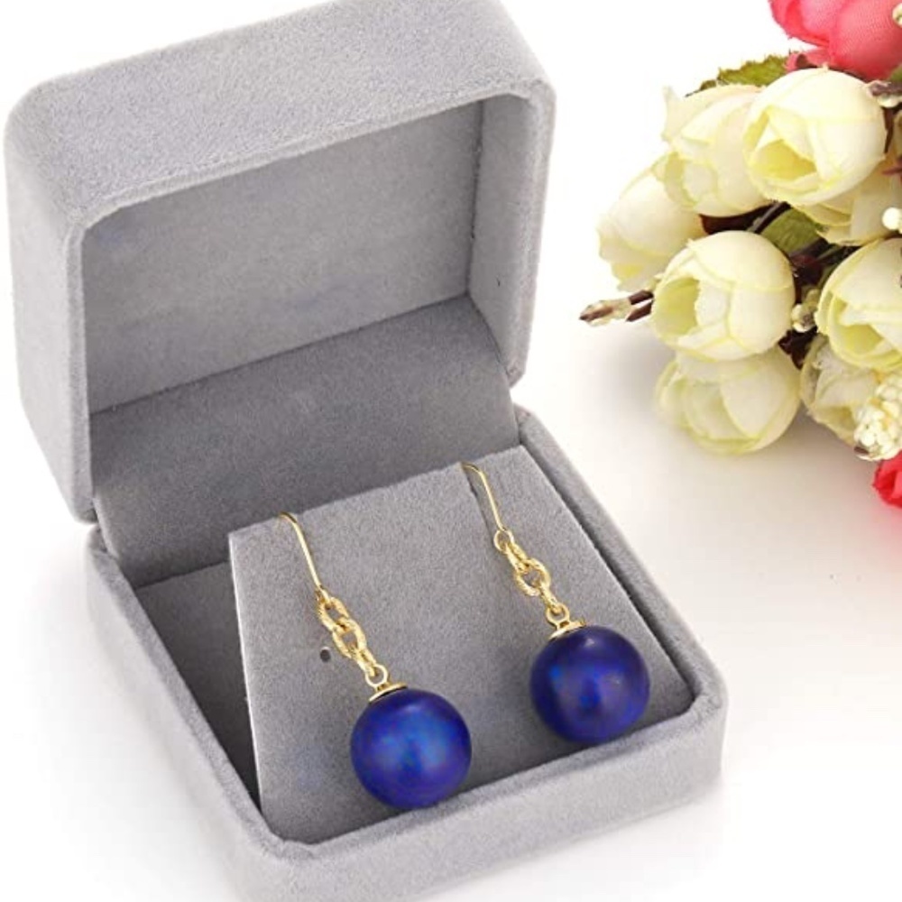 Lanai Lapis Lazuli Copper Drop Dangle Earrings